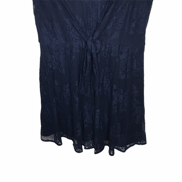 AUW Blue Lace Sleeveless Dress - Picture 8 of 9